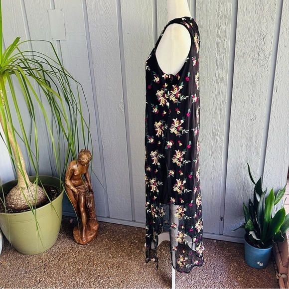 Vince Camuto Large Sleeveless Maxi Embroidered Floral Dress Spring Tropical - Picture 12 of 16